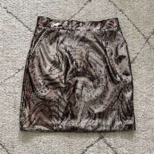 Sequin Snake Print Mini Skirt Zara Zara Skirts Zara Sequins Skirt